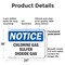 Signmission Chlorine Gas Sulfur Dioxide Gas OSHA Notice Sign, Plastic, 24in W x 18in L, 2PK OS-2PACK-NS-P-1824-L-10589 - alternate 2